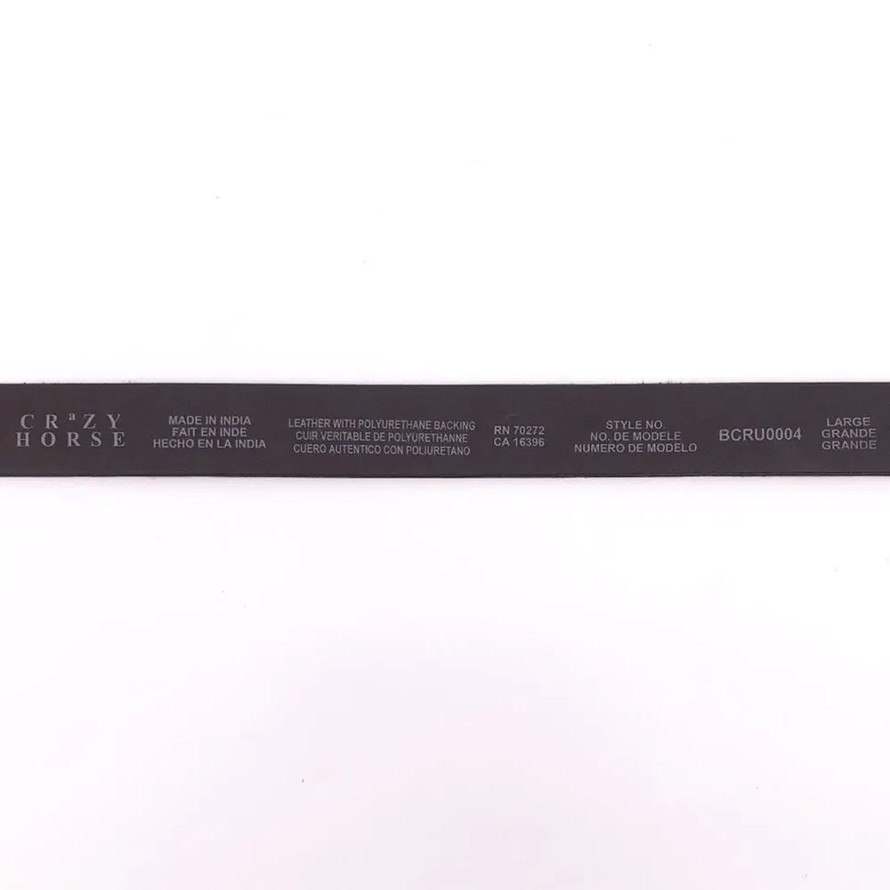 CRAZY HORSE faux leather & fur belt